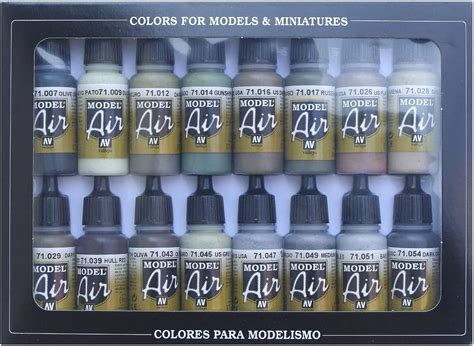 Vallejo Model Air Wwii Allies Acrylic Paint Set For Air Brush