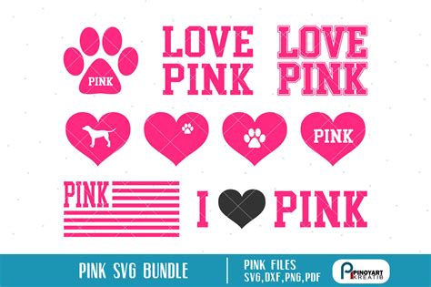 pink svg,pink svg file,pink dxf file,love pink svg,love pink dxf,pink