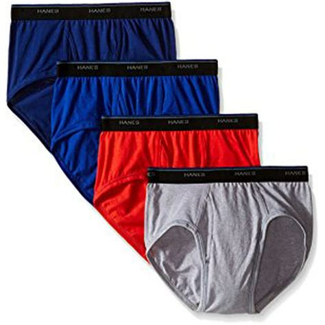 Hanes Mens 4 Pack Comfort Blend Dyed Brief Assorted Colors