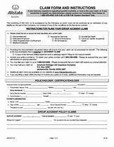 Pictures of Allstate Accident Insurance Claim Form