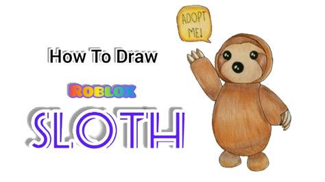 How To Draw A Sloth Roblox Adopt Me Pet Cute Drawings