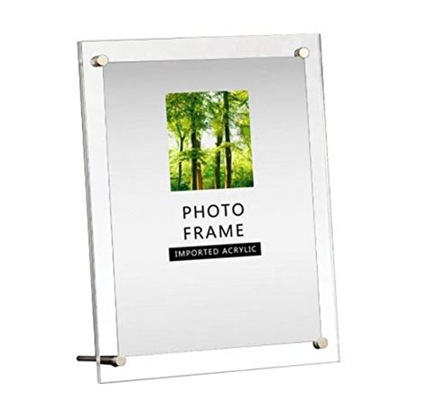 Modern Acrylic Photo Frame Desktop Free Standing 8x10