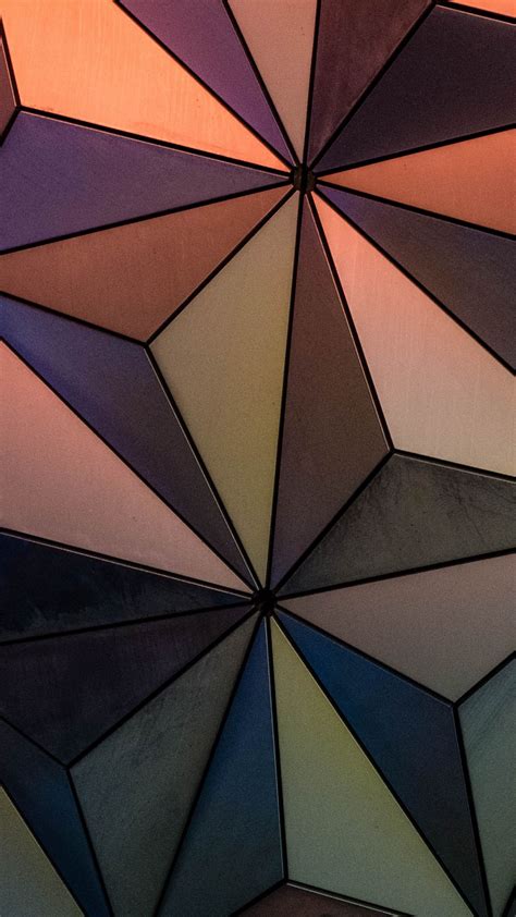 Download Wallpaper 1080x1920 Triangles Edges Volume Abstraction