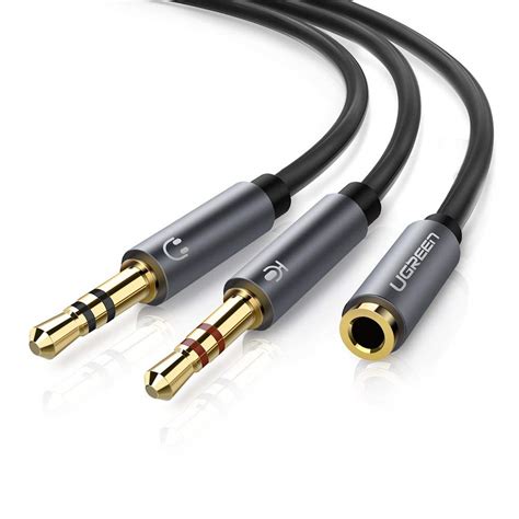 35mm Female To 2 Male Audio Cable Black Surovi Enterprise Ltd