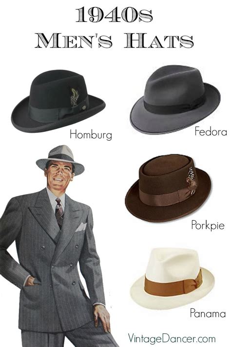 1940s Mens Hats Vintage Styles History Buying Guide Mens Hats