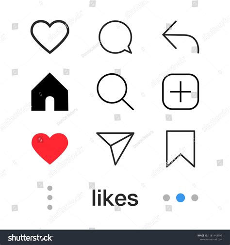 Icon Like Comment Share Instagram Materi Belajar Online