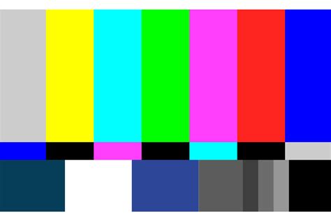 No Signal Tv Test Pattern Vector Television Colored Bars