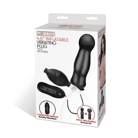 Lux Fetish 4 5 Inflatable Vibrating Butt Plug With Wired Remote Control Sex Toys At Adult Empire