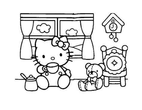 Lembar untuk belajar mewarnai tema helo kitty. Gambar Mewarnai Hello Kitty