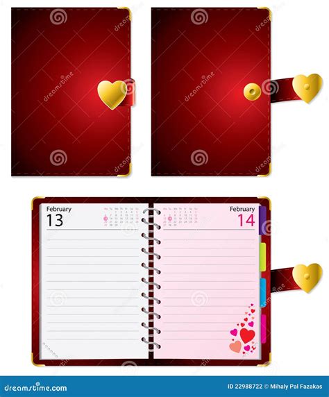 Valentine Diary Stock Vector Illustration Of Handbook 22988722