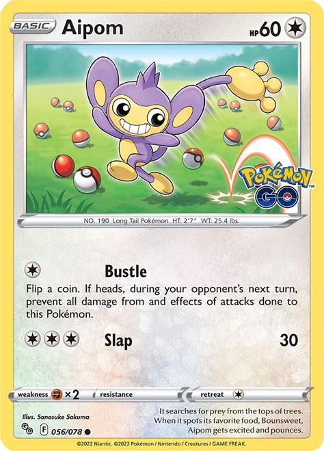 Pokémon Card Database Pokemon Go 56 Aipom