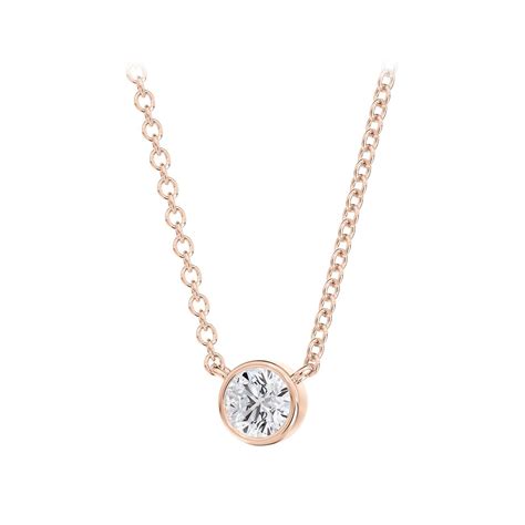 the forevermark tribute™ collection round diamond necklace forevermark