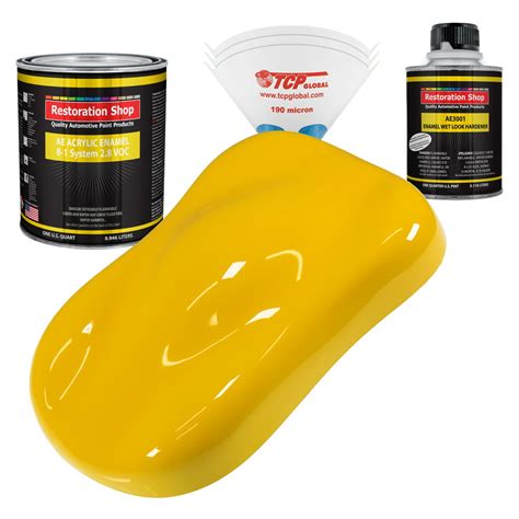 Restoration Shop Viper Yellow Acrylic Enamel Auto Paint Complete