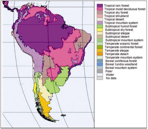 Climate Map Of South America Maping Resources