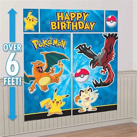 Party Banner Wall Scene Setter Pokemon Pokemon Geburtstag