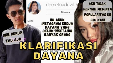 Ini Alasan Dayana Tidak Ingin Terkenal Di Indonesia Klarifikasi Dayana Demi Demik Youtube