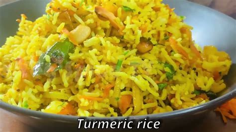 Turmeric Rice Recipe South Indian Breakfast Turmeric Rice Recipe