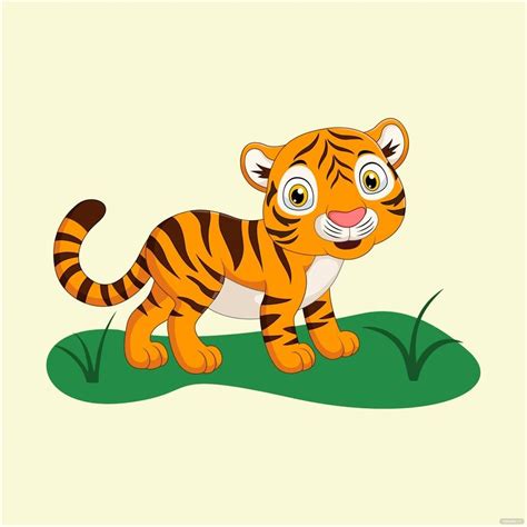 Baby Tiger Vector In Illustrator Svg  Eps Png Download