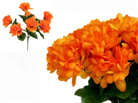 84 silk chrysanthemum orange silk flowers factory