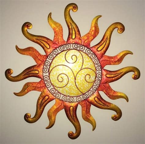 Sun and moon wall art |. Swirl Sun Wall Art Glass & Metal Sunburst Decor Sculpture ...
