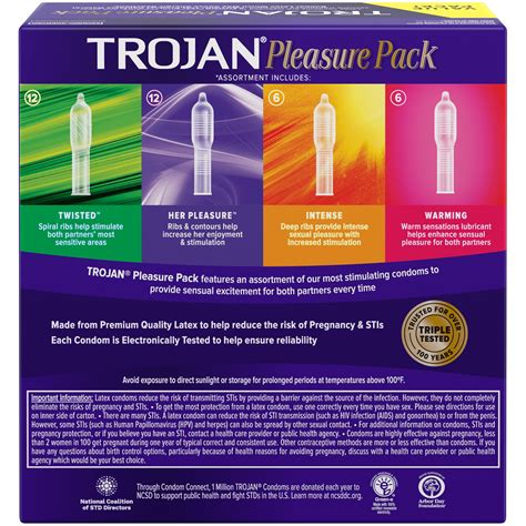 Buy TROJAN Pleasure Pack Assorted Condoms Lubricated Condoms Value Pack Count Online At