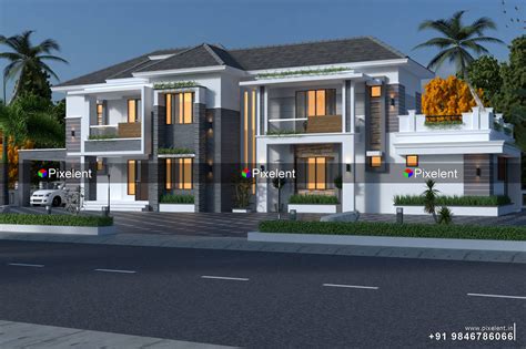 3d Exterior Elevation By Pixelent