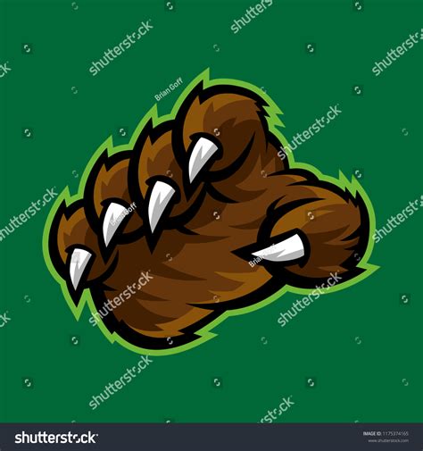 Grizzly Bear Claw Vector Illustration Royalty Free Stock Vector