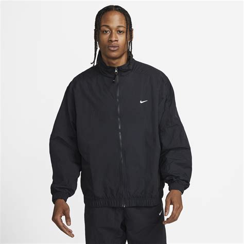 Nike Sportswear Solo Swoosh Tracksuit Jacket Black For Men Lyst Australia
