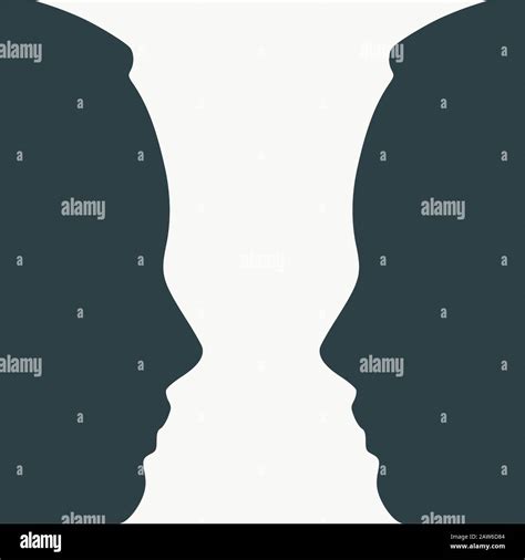 Silhouettes Of Two Head Stock Vector Image And Art Alamy