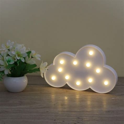 3d Marquee Cloud Night Light With 11led Battery Operated Eperiod Led