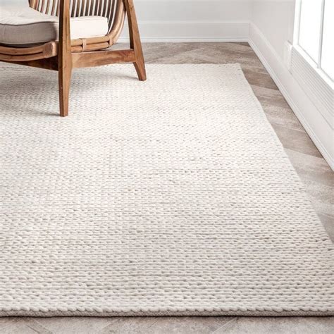 Langley Street Arviso Hand Braided Wool Off White Area Rug And Reviews