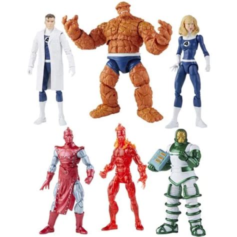 Marvel Legends Retro Collection Fantastic Four Complete Set Of 6 A