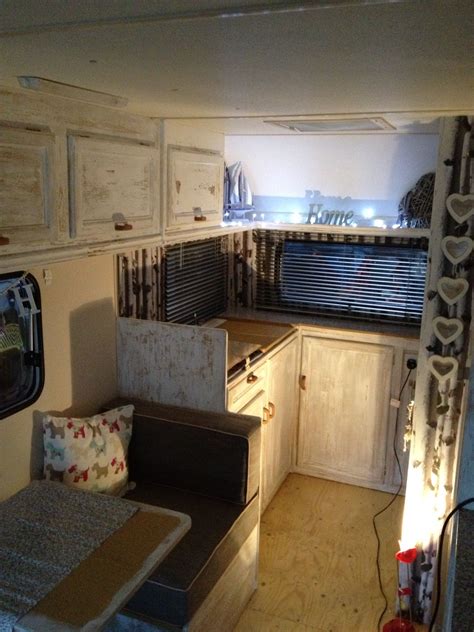 Upgrade my outdoor kitchen area for my travel trailer with ideas | the interior kitchen and dining area are quite roomy as well. Pin by Lindsey Spierling on My Little Caravan | Caravan ...