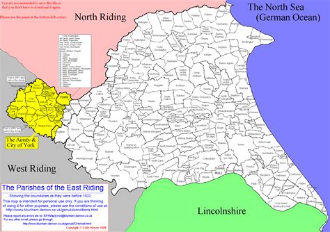 Genuki Maps Of Yorkshire Yorkshire