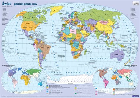 Mapa Polityczna świata ścienna W Sklepie Taniaksiazkapl