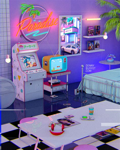 Vaporwave 90s Aesthetic Room Bmp Box