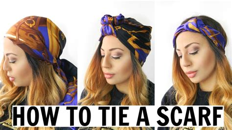 how to tie a head scarf youtube