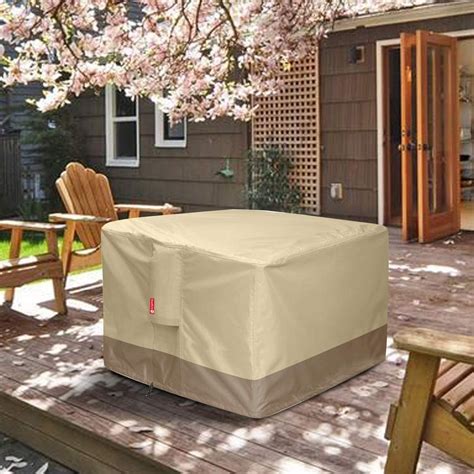 Gas Fire Pit Cover Square 600d Heavy Duty Patio Outdoor Fire Pit