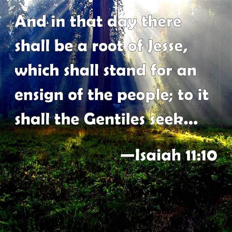 Isaiah 1110 And In That Day There Shall Be A Root Of Jesse Which