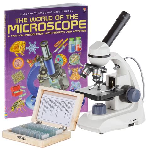 Amscope 40x 1000x Portable Student Compound Microscope Kit With Dual