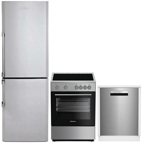 Blomberg 3 Piece Kitchen Appliances Package With Brfb1322ss 24 Inch