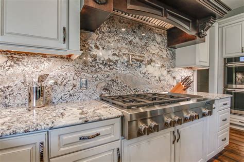 Second, choose a light background color from your stone as the above recommend. Granite Backsplash (full height) for a Superb Kitchen ...