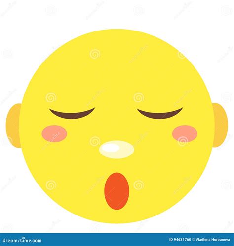 Smiley Sleeps Icons On A White Background Stock Vector Illustration