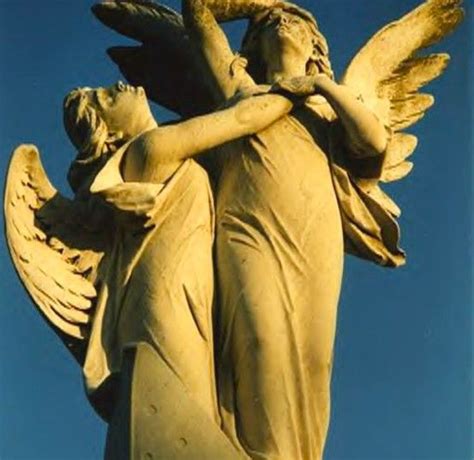 Angels Sculpture In Pere Lachaise Cemetery France Angel Sculpture