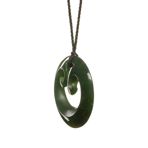 Canadian Jade Double Koru Necklace Mountain Jade Nz