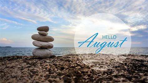Hello August In Stones Ocean Background HD August Wallpapers | HD ...