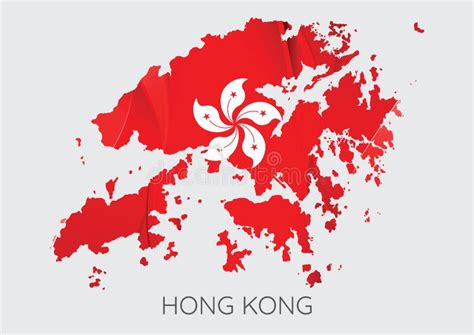 Map Hong Kong Flag Stock Illustrations 1203 Map Hong Kong Flag Stock