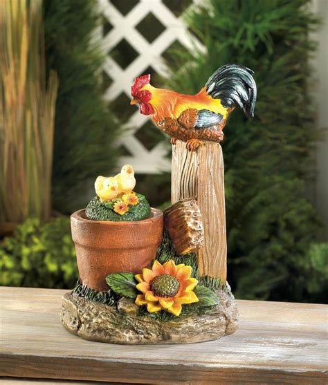Frey solar hanging 8 piece garden stake set (set of 8) by arlmont & co. Solar Rotating Rooster Garden Decor Wholesale at Koehler Home Decor