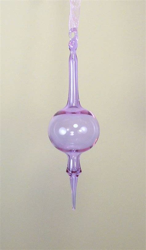 Hand Blown Purple Glass Ornament Etsy Uk Glass Bottles Art Purple Glass Crystal Figurines