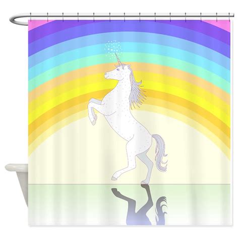 Unicorn Shower Curtain By Ornaartzi